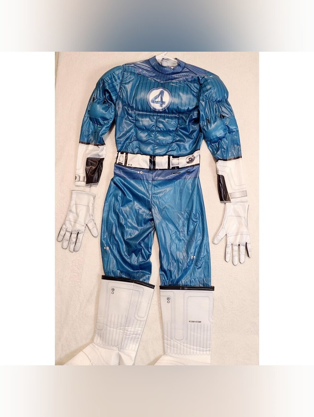 Kids Blue Fantastic Four Costume with White Accents
